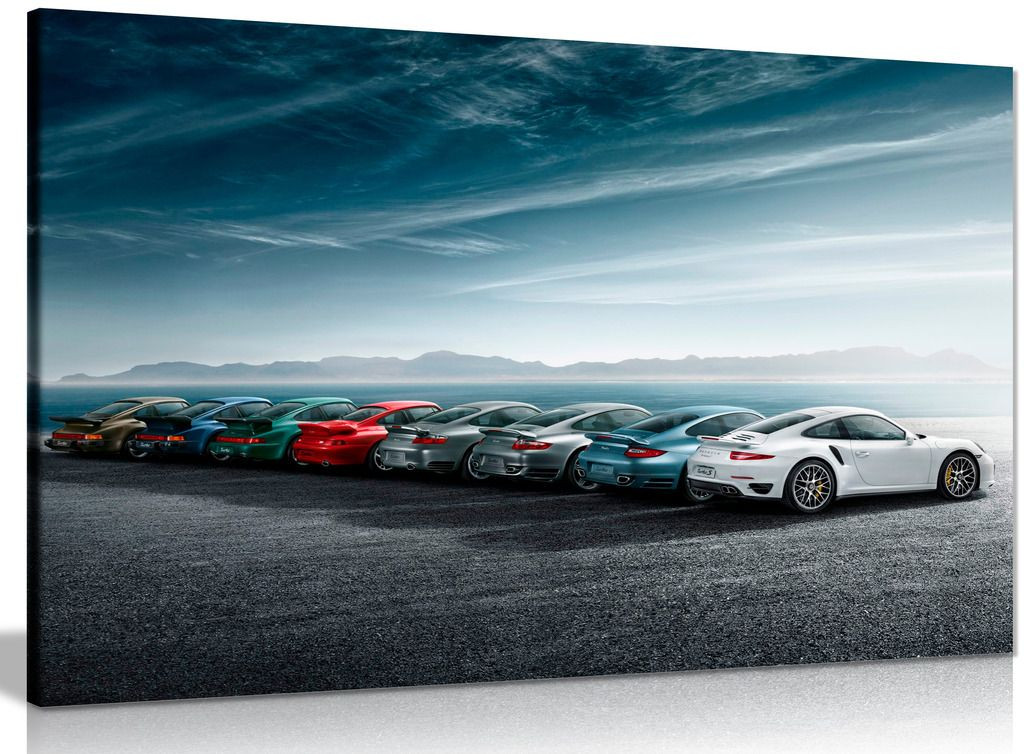 Porsche 911 Turbo History Lineage Canvas