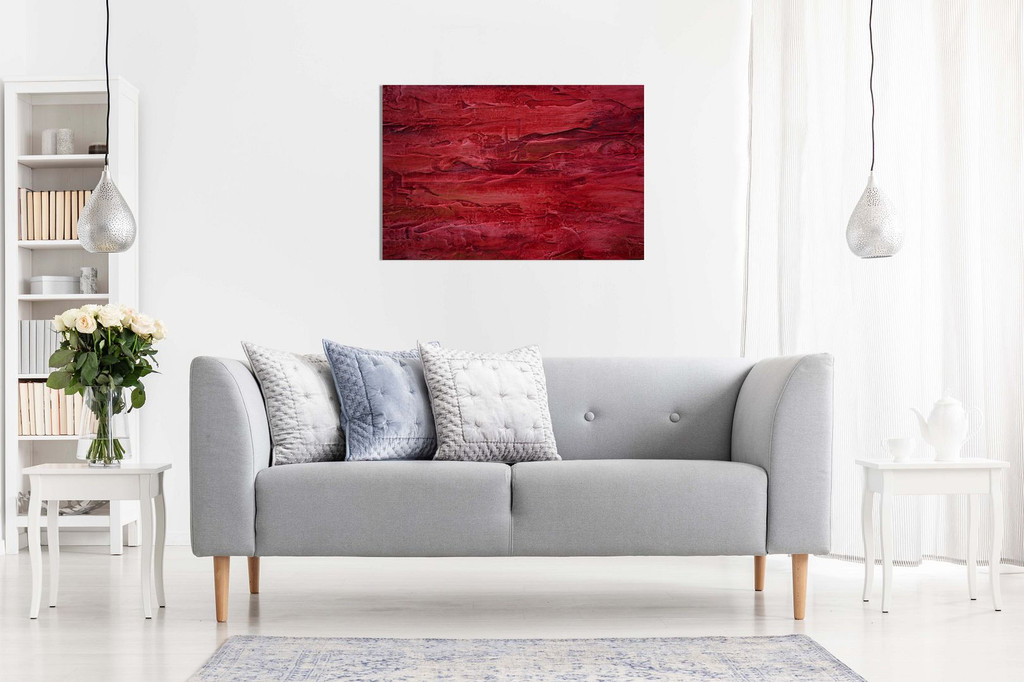 Abstract Red Modern Art Canvas