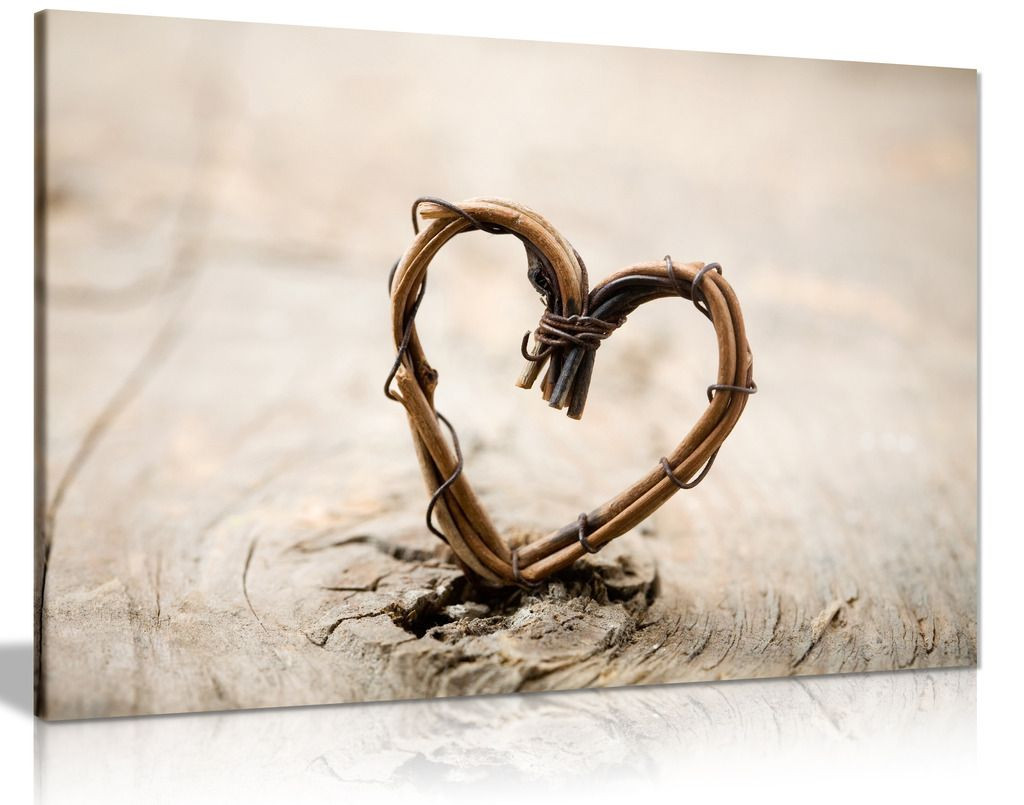 Rustic Art Willow Heart Canvas