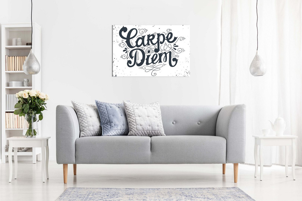 Carpe Diem Quote Vintage Canvas