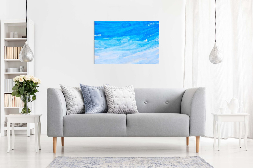 Abstract Modern Contemporary Blue Canvas