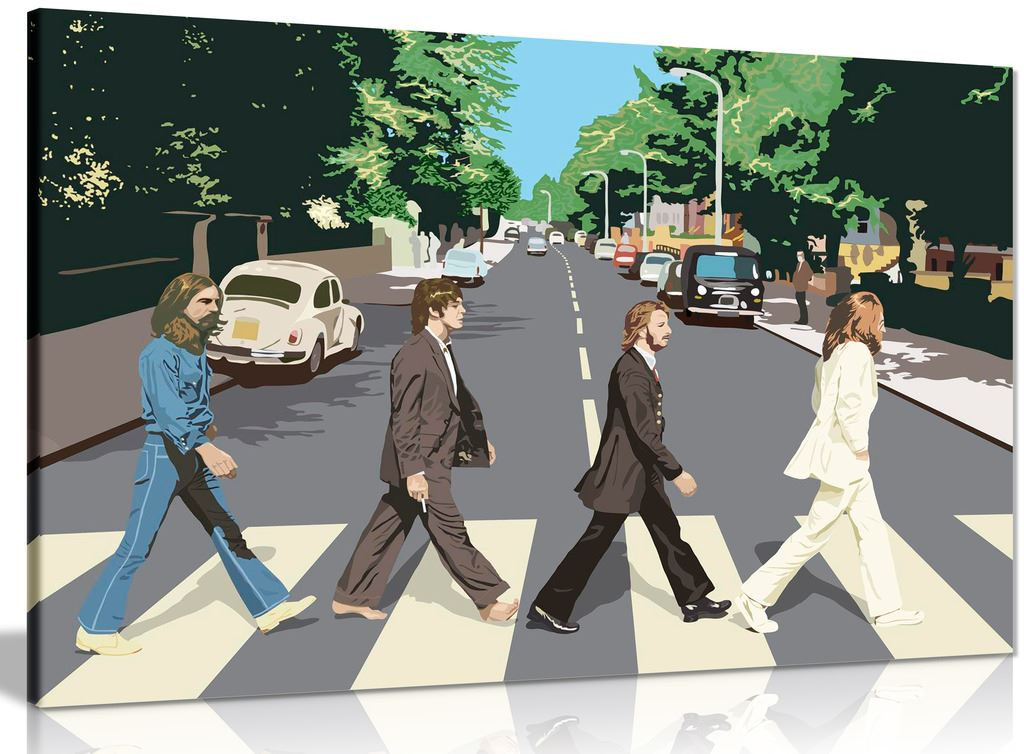 The Beatles Abbey Road 8 Bit Canvas