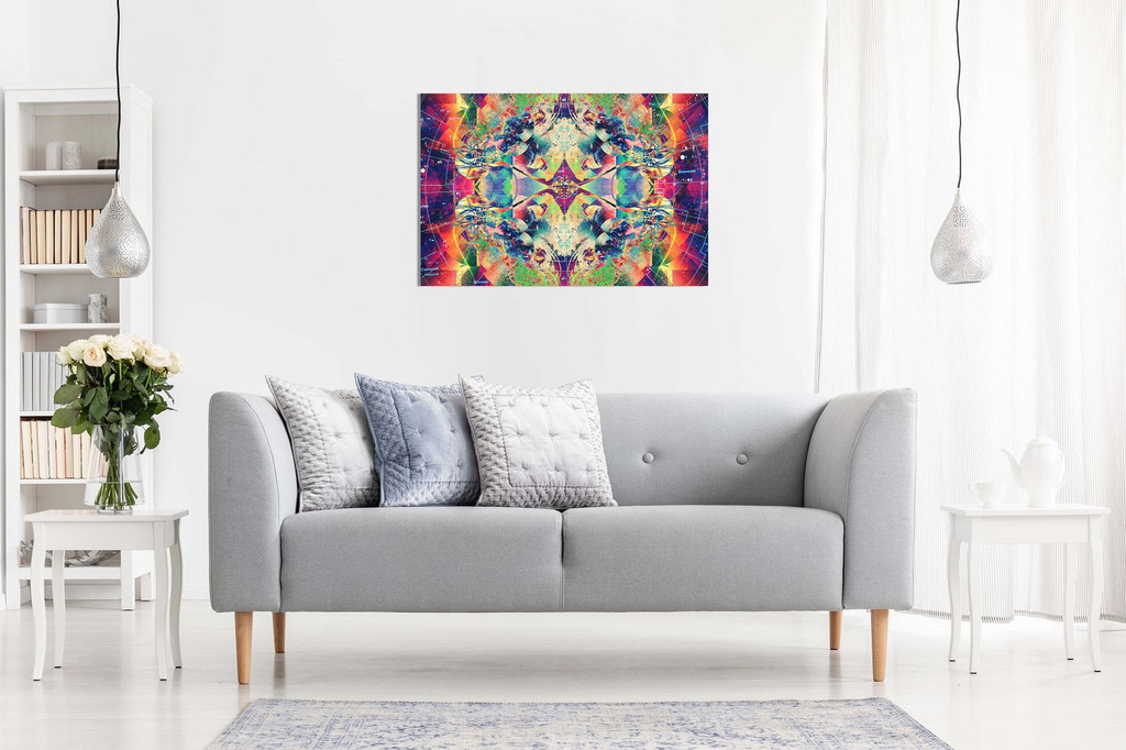 Psychedelic Trippy Art Colour Explosion Canvas