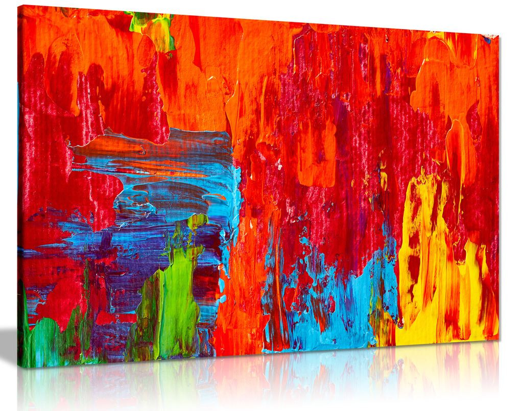 Abstract Contemporary Red Oil Printing Canvas