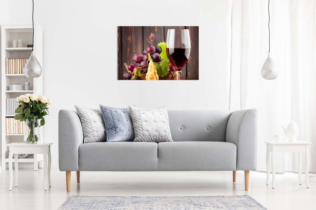 Wine & Grapes Kitchen Wall Canvas