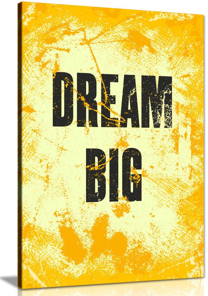 Inspiring Motivation Quote Dream Big Canvas