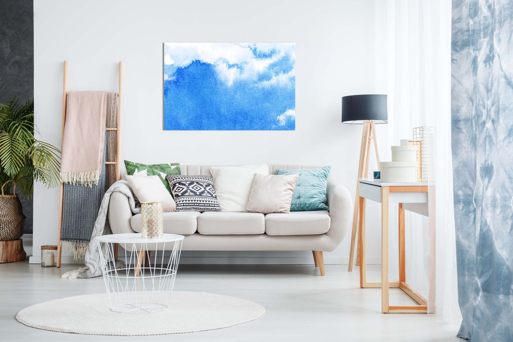 Abstract Modern Art Home Sky Watercolour Painting Canvas