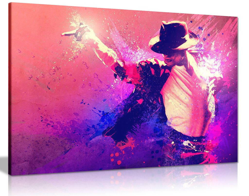 Micheal Jackson Dance Colors Canvas