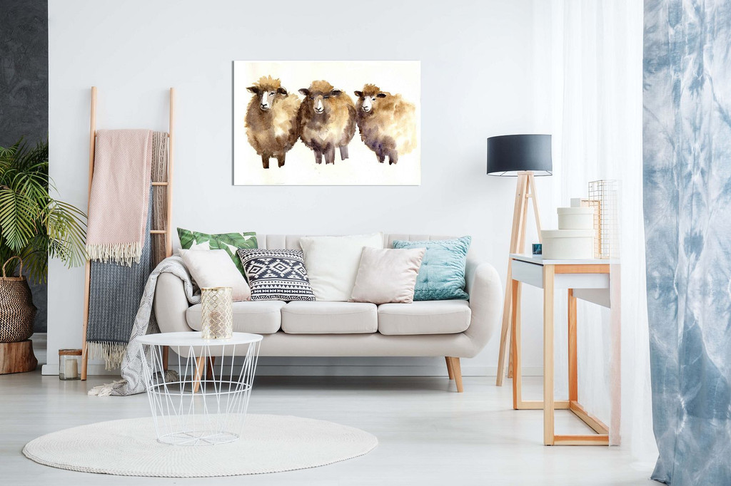 Painting of Sheep Animal Reproduction Canvas