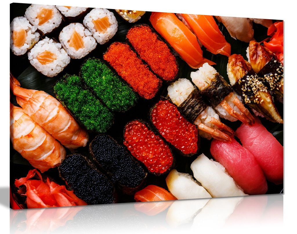 Sushi Set Japanese Food Canvas