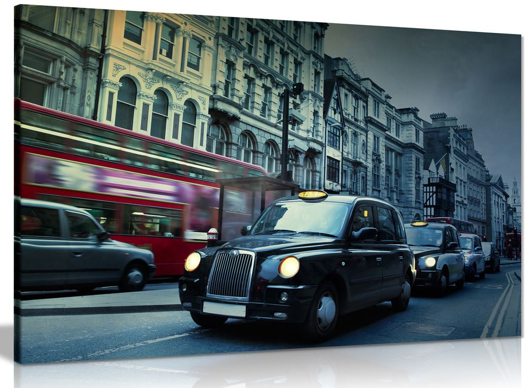 London Black Cab Taxi Canvas