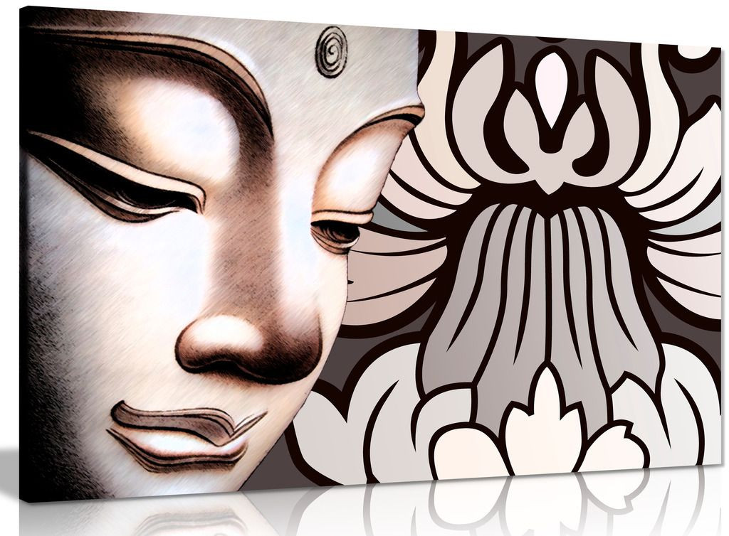 Buddha & Flowers Canvas