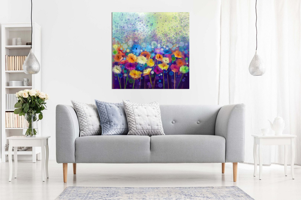 Abstract Floral Flower Watercolor Nature Painting Canvas