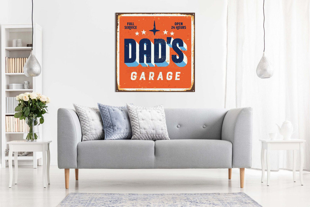 Dad'S Garage Man Cave Canvas