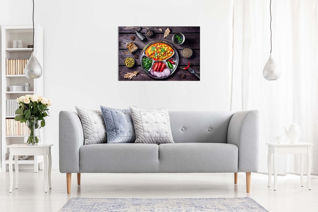 Indian Paneer Dish With Spices Restaurant Canvas