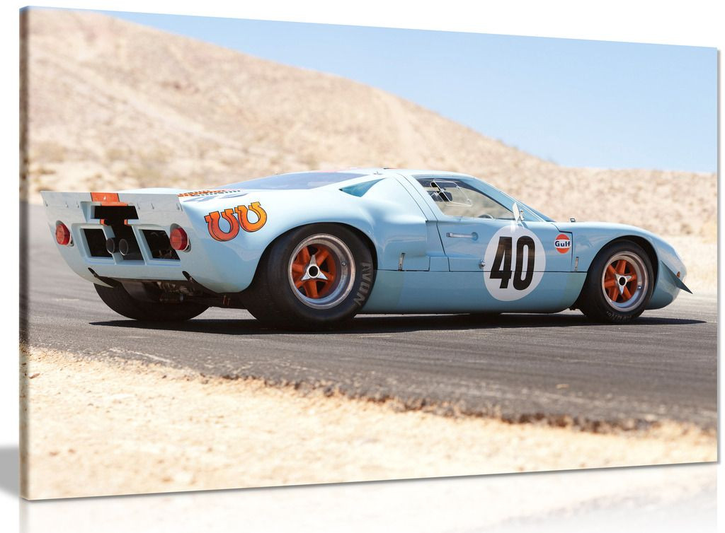 Ford Gt40 Gulf Oil Le Mans 1968 Canvas