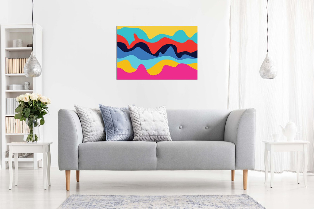 Abstract Colors Waves Canvas