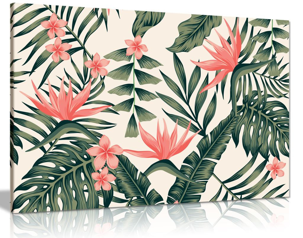 Trendy Tropical Canvas Wall Art Picture Print
