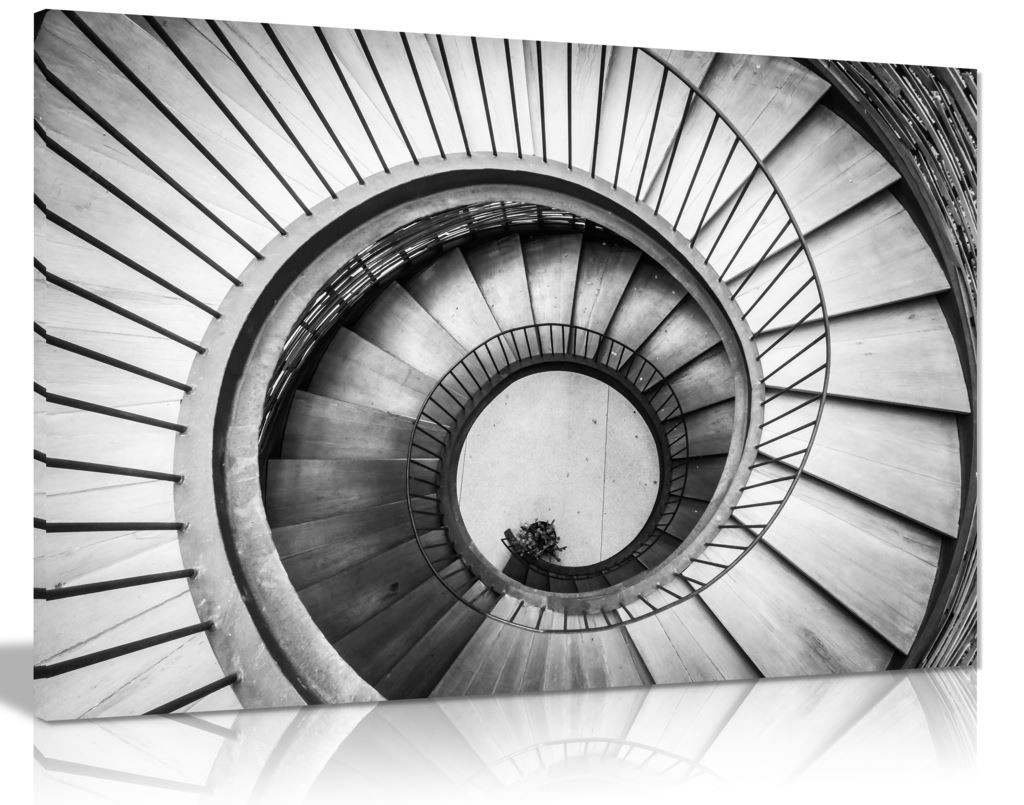 Spiral Stairway Canvas Wall Art Picture Print