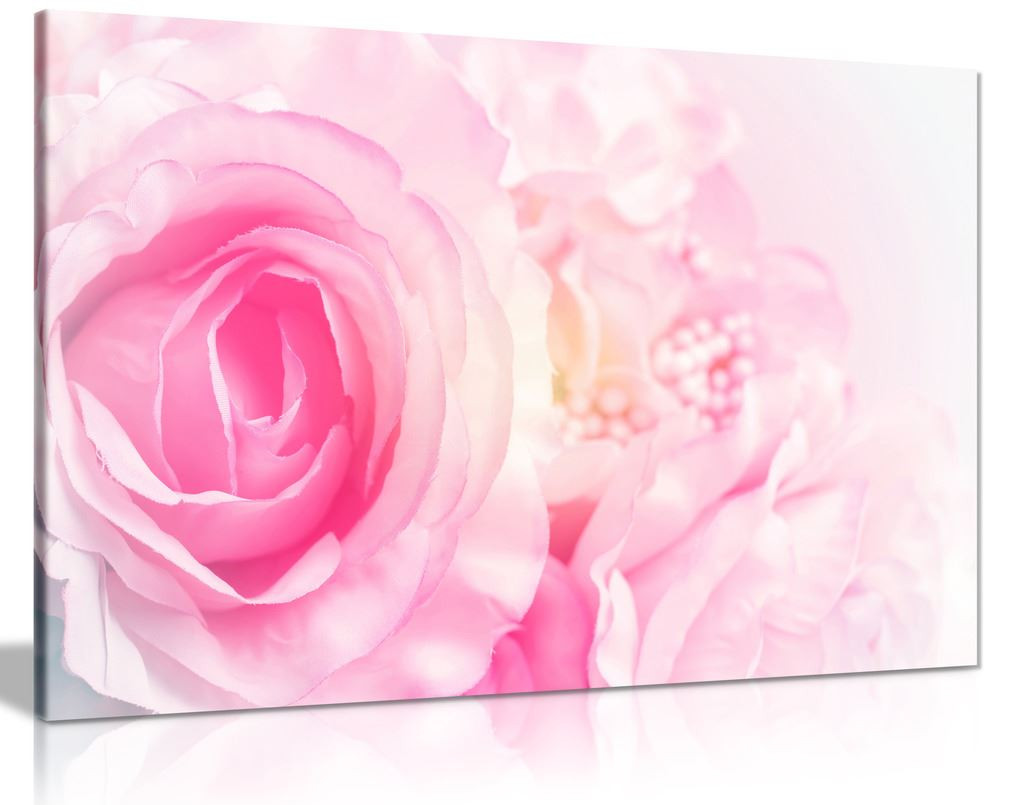 Rose Blossom Pink Canvas Wall Art Picture Print