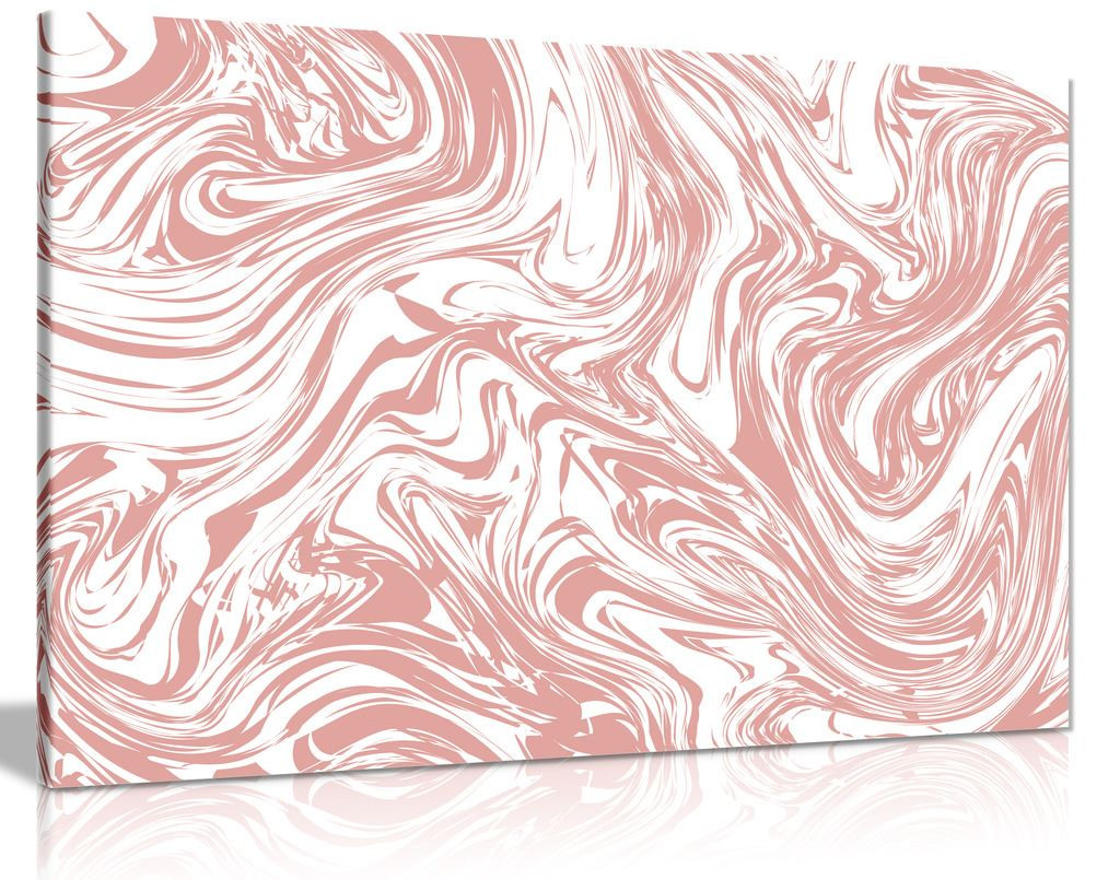 Pink Pastel Marble Canvas Wall Art Picture Print