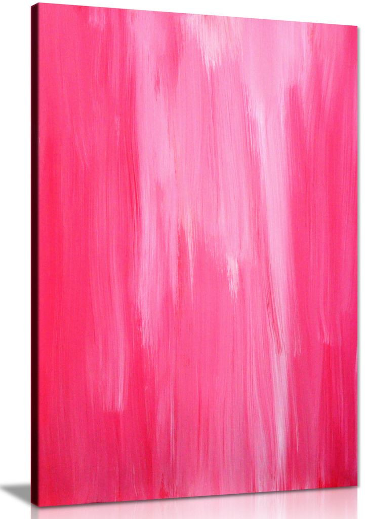 Pink Abstract Canvas Wall Art Picture Print