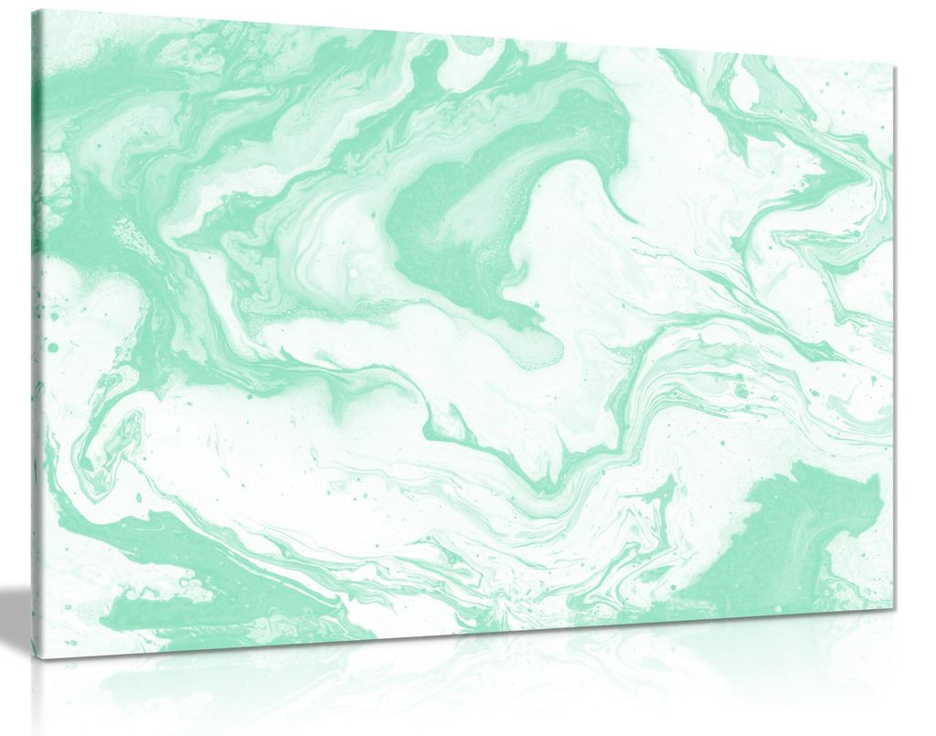 Mint Green Marble Canvas Wall Art Picture Print