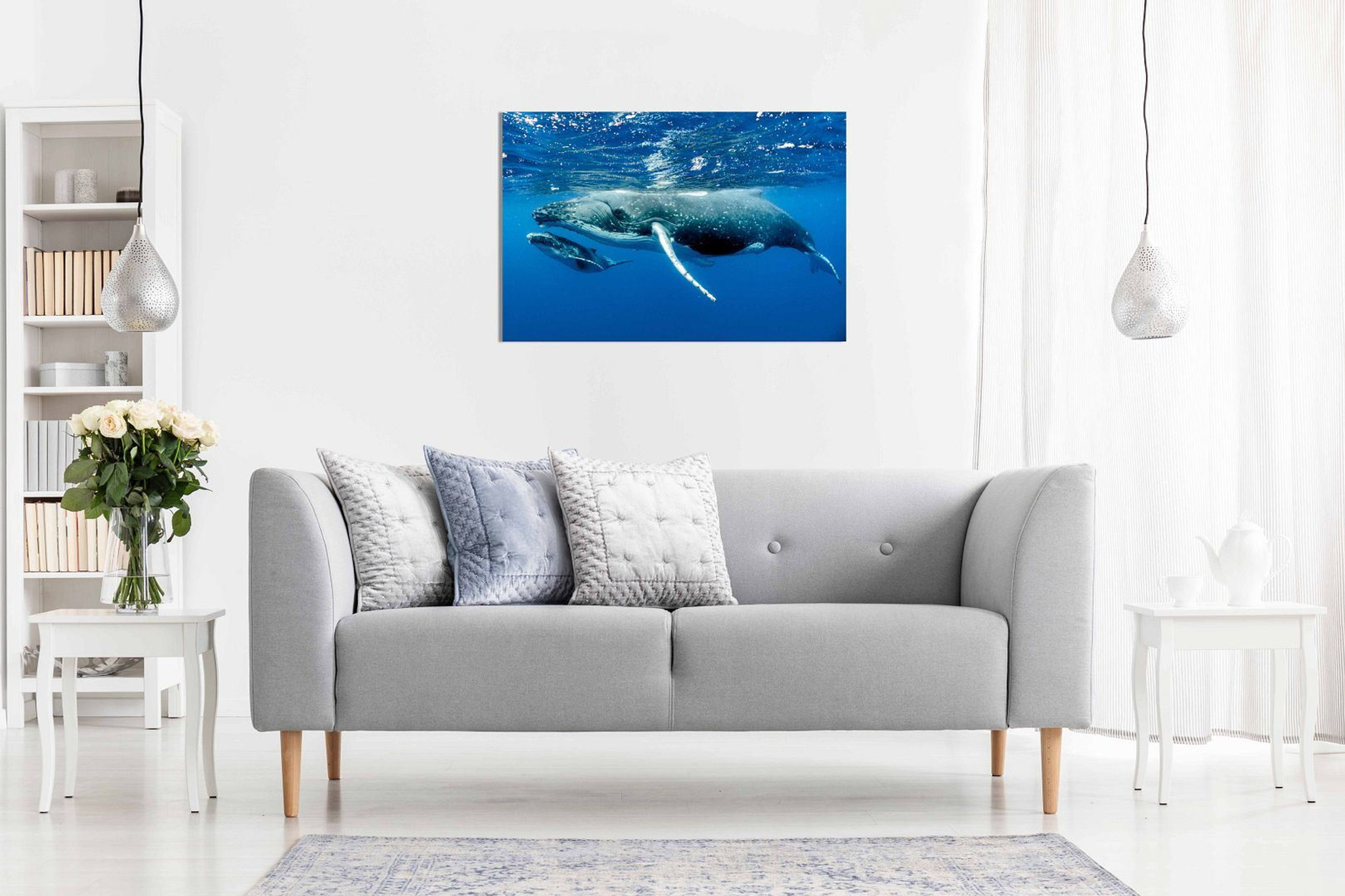 Humpback Whale Ocean SeaLife Sea Nature Canvas Wall Art Picture Print Home Decor