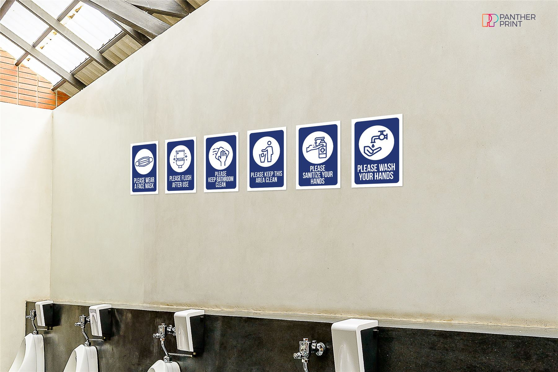 Business Set of 6 A4 Posters Proper Hygiene