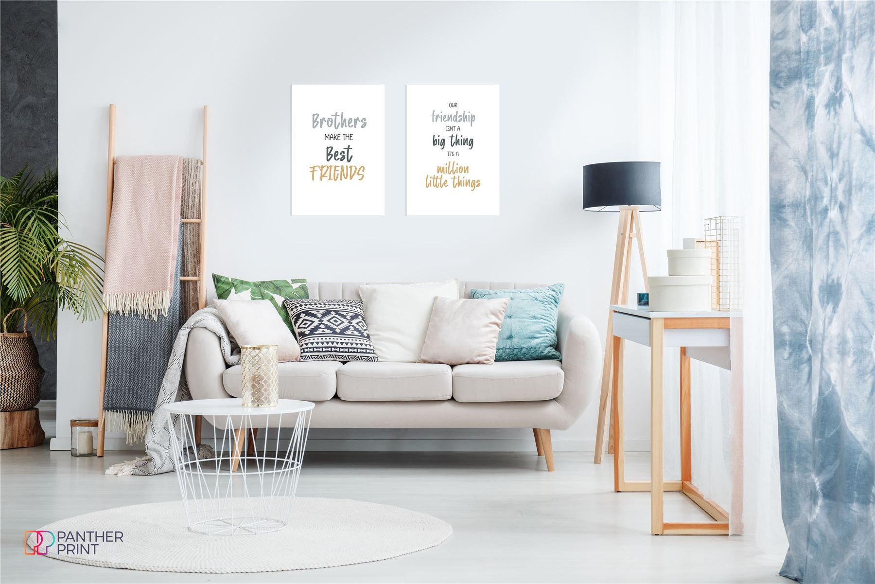 Bed Living Room Set of 2 A4 Posters Brothers Make the Best Friends & Our Friendship Isn't a Big Thing