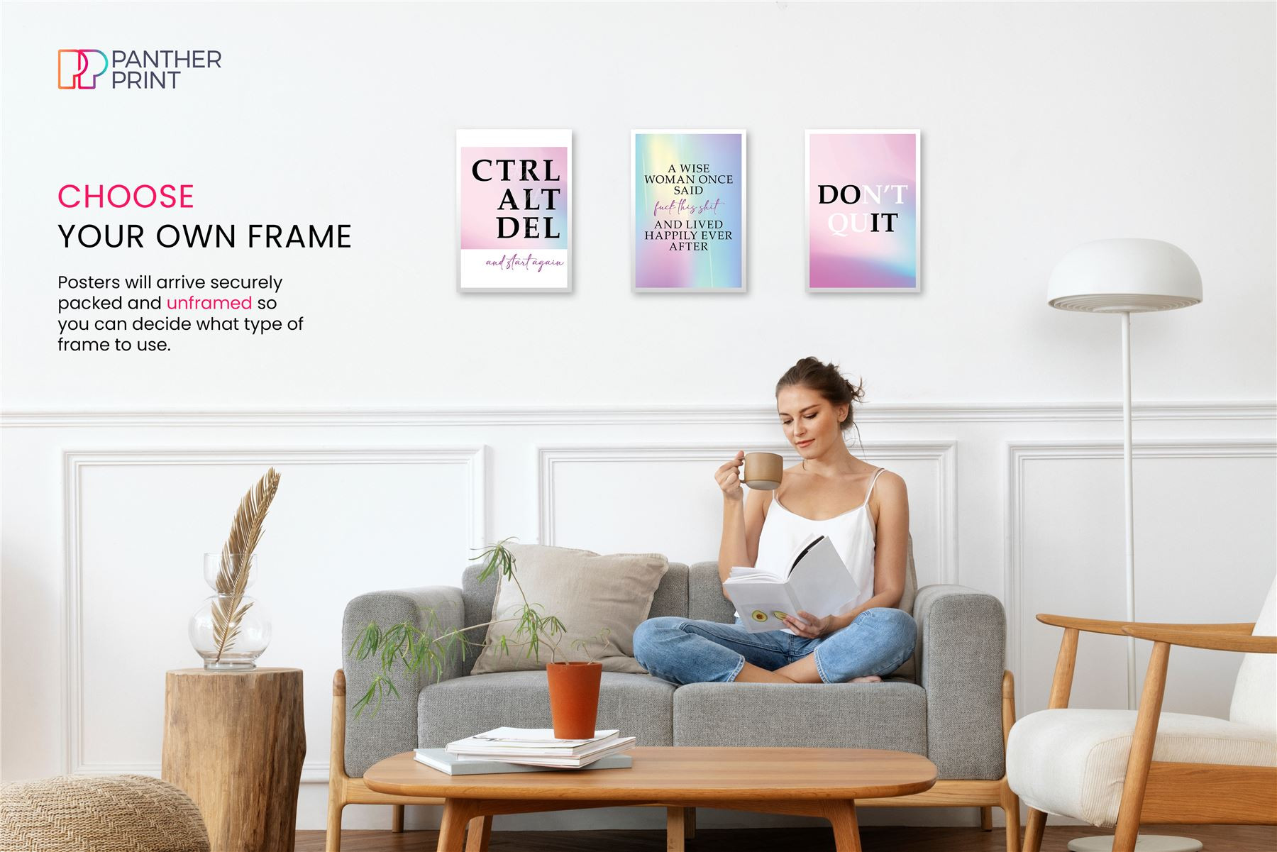 Motivational Poster Set of 3 A3 A wise Woman Once Said, Ctrl Alt Delete & Start Again, & Don't Quit