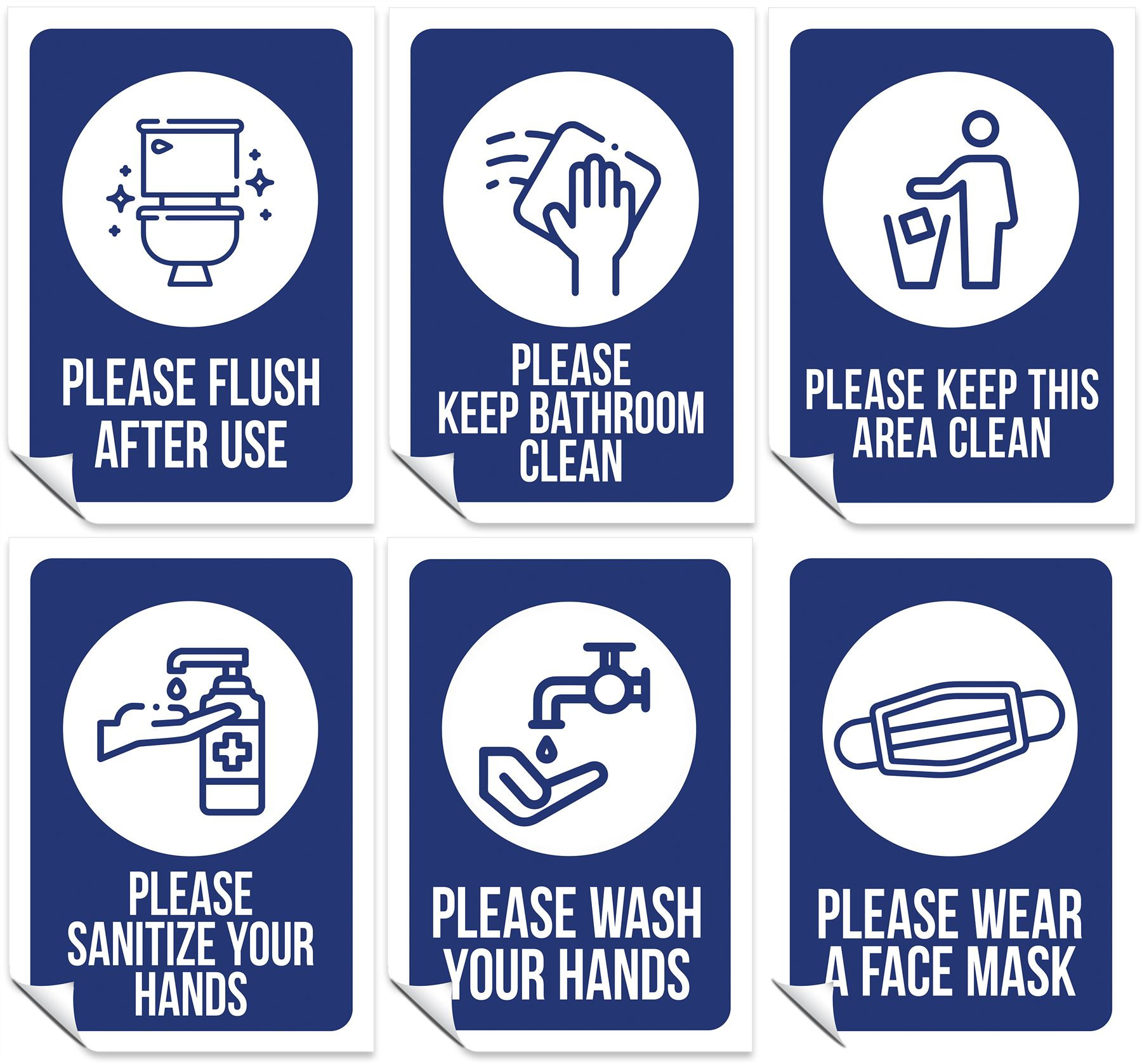Business Set of 6 A3 Posters Proper Hygiene