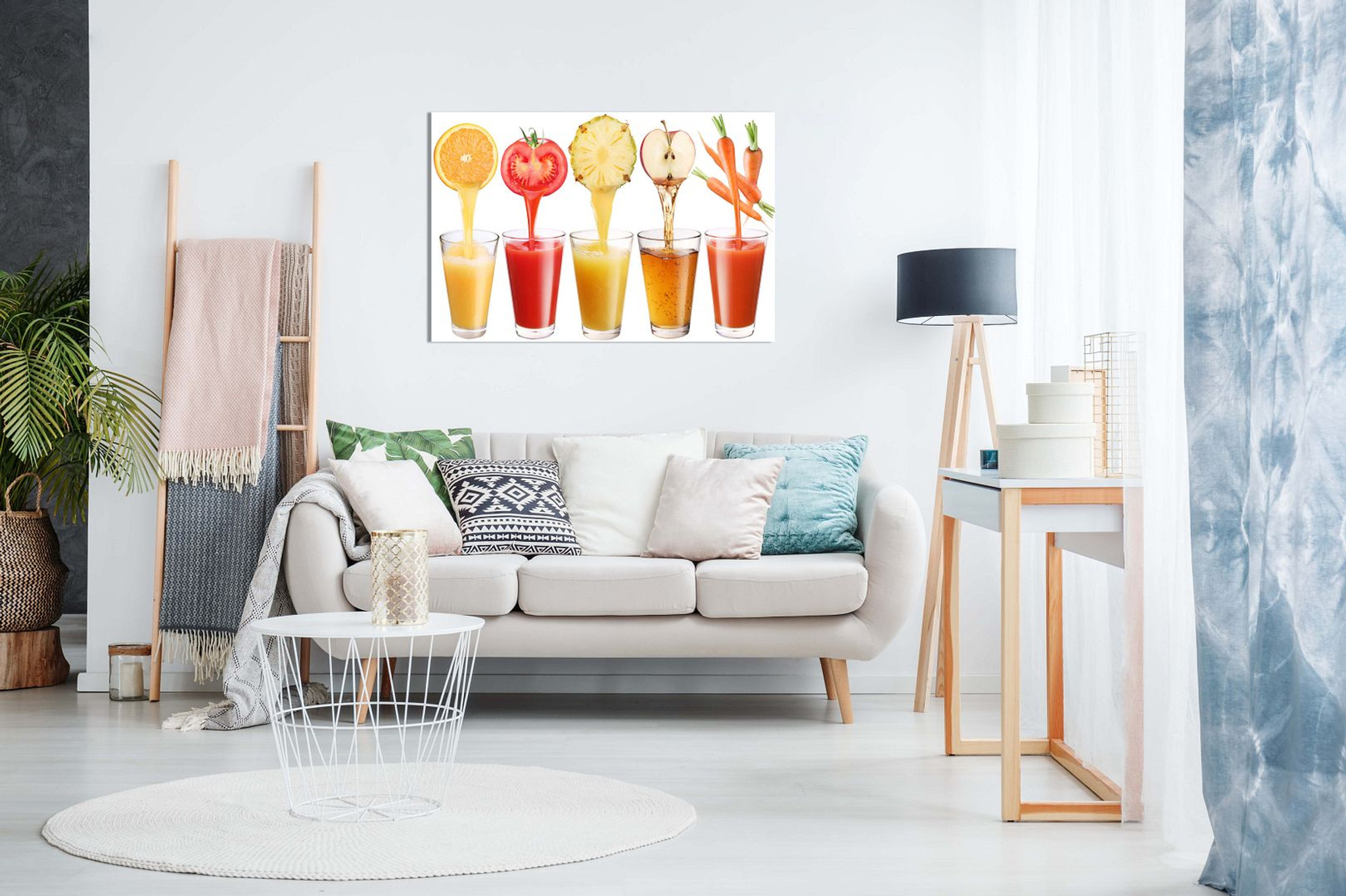 Fruit Juice Food Kitchen Wall Art Canvas