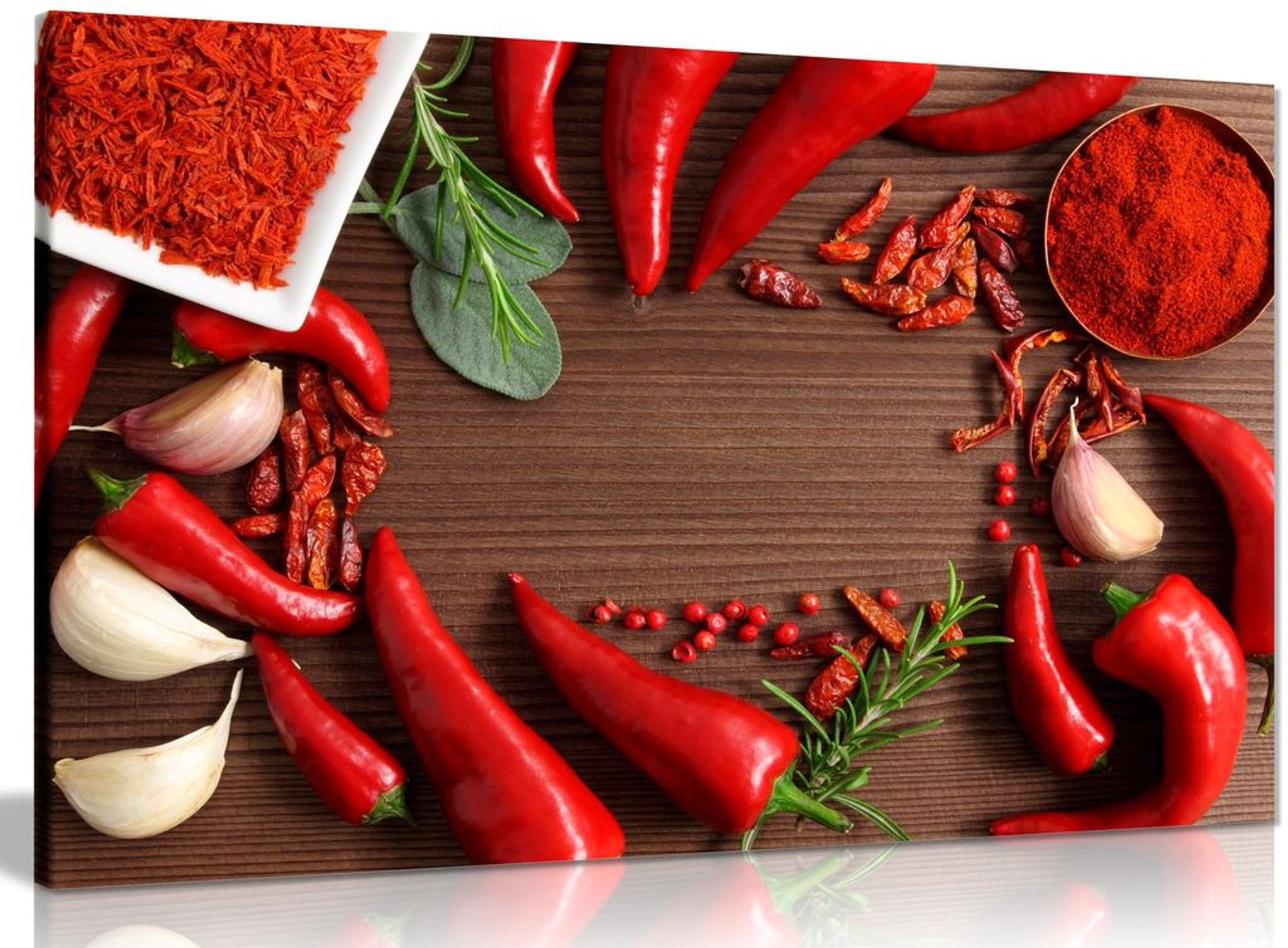 Red Chilli Pepper Spice Food Canvas