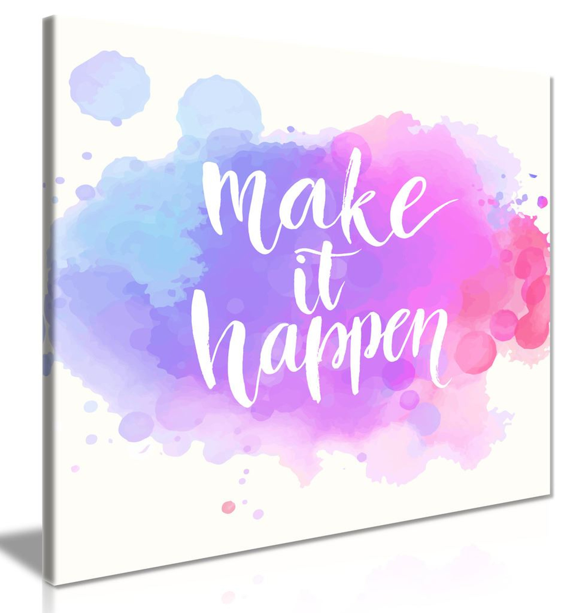 Motivation Inspirational Wall Art Quote Make It Happen Canvas