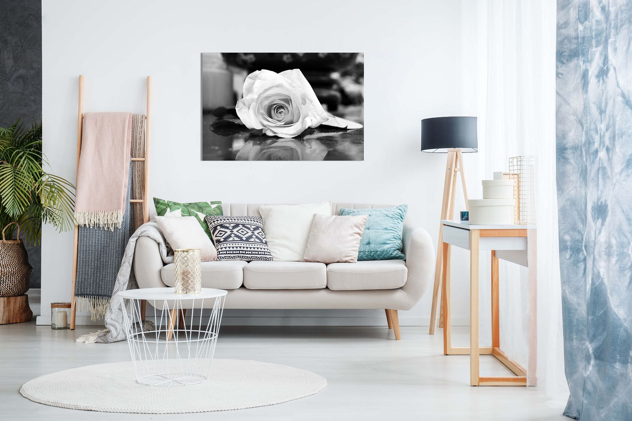 Black & White Rose Canvas