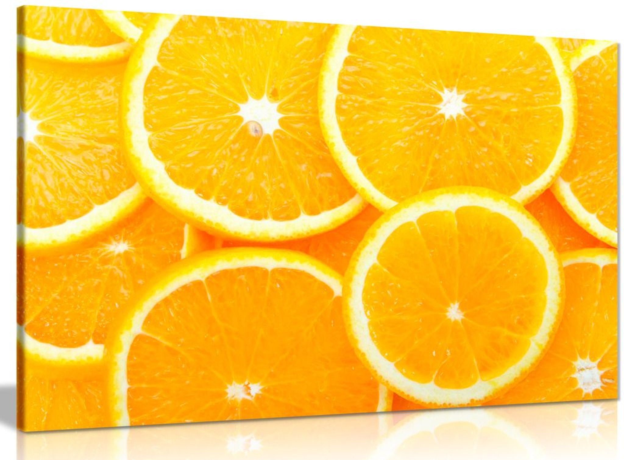 Orange Slices Kitchen Wall Art Canvas