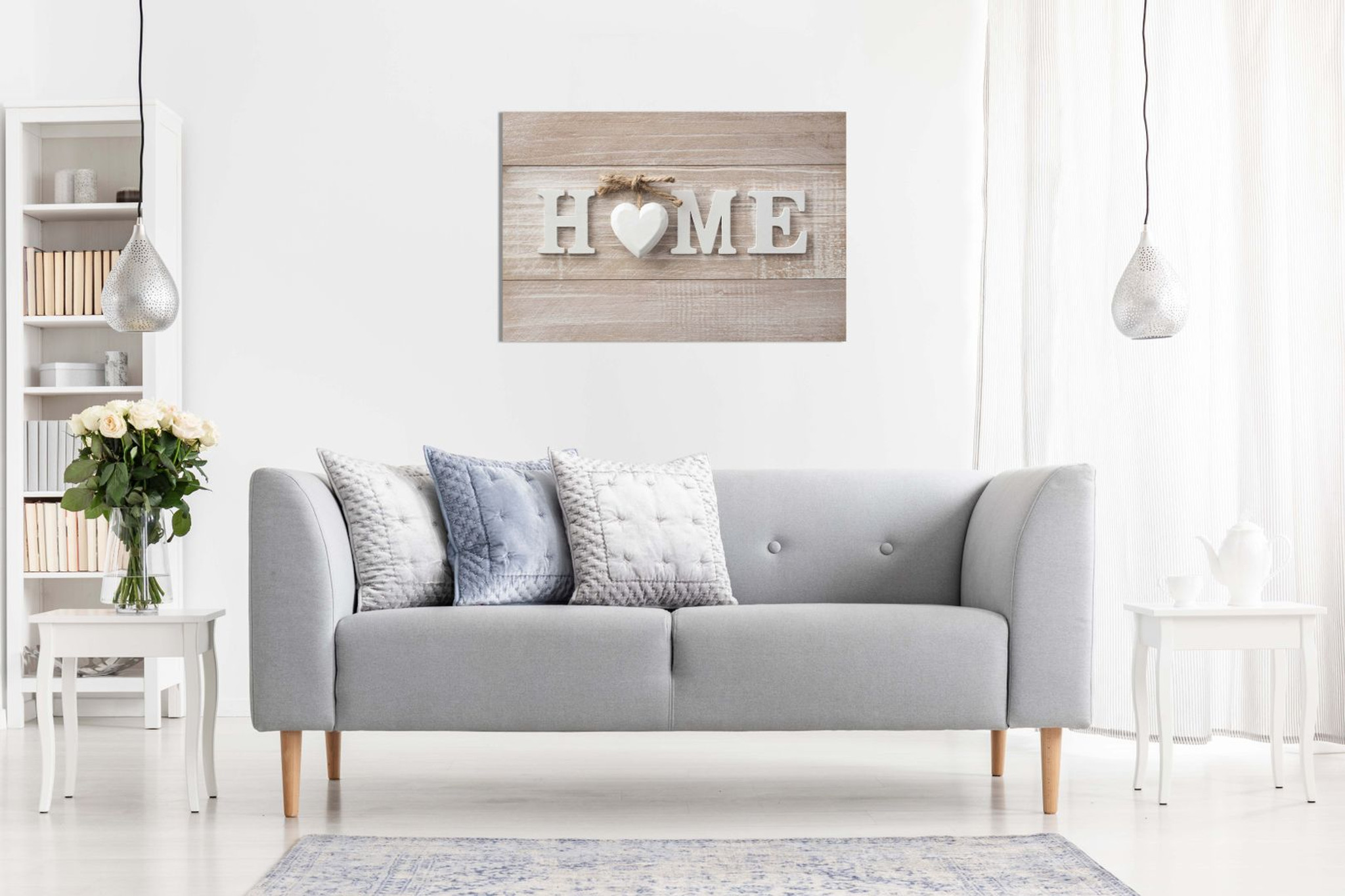 Home Wooden Sign Canvas