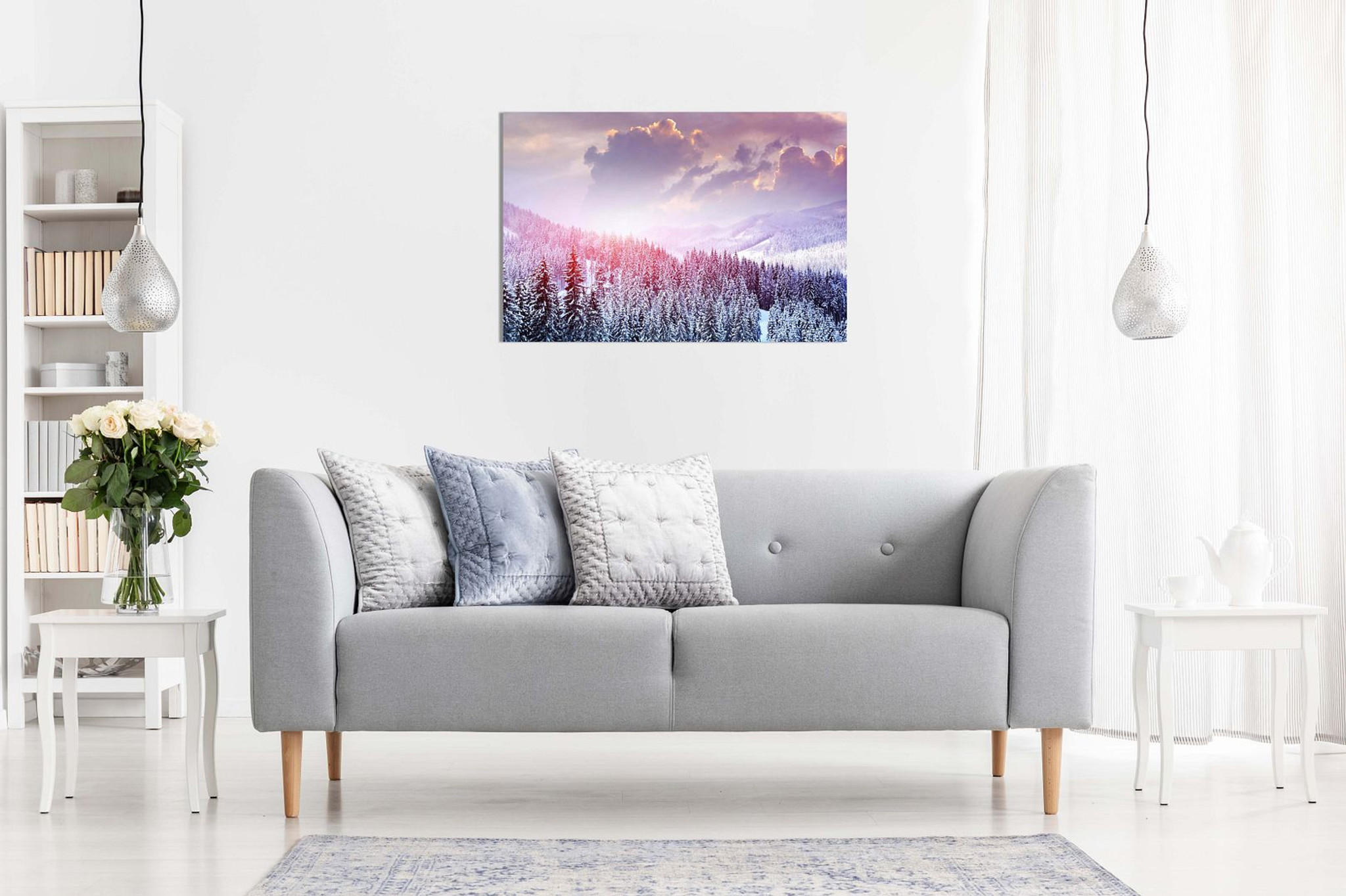 Winter Forest Snow Trees Canvas