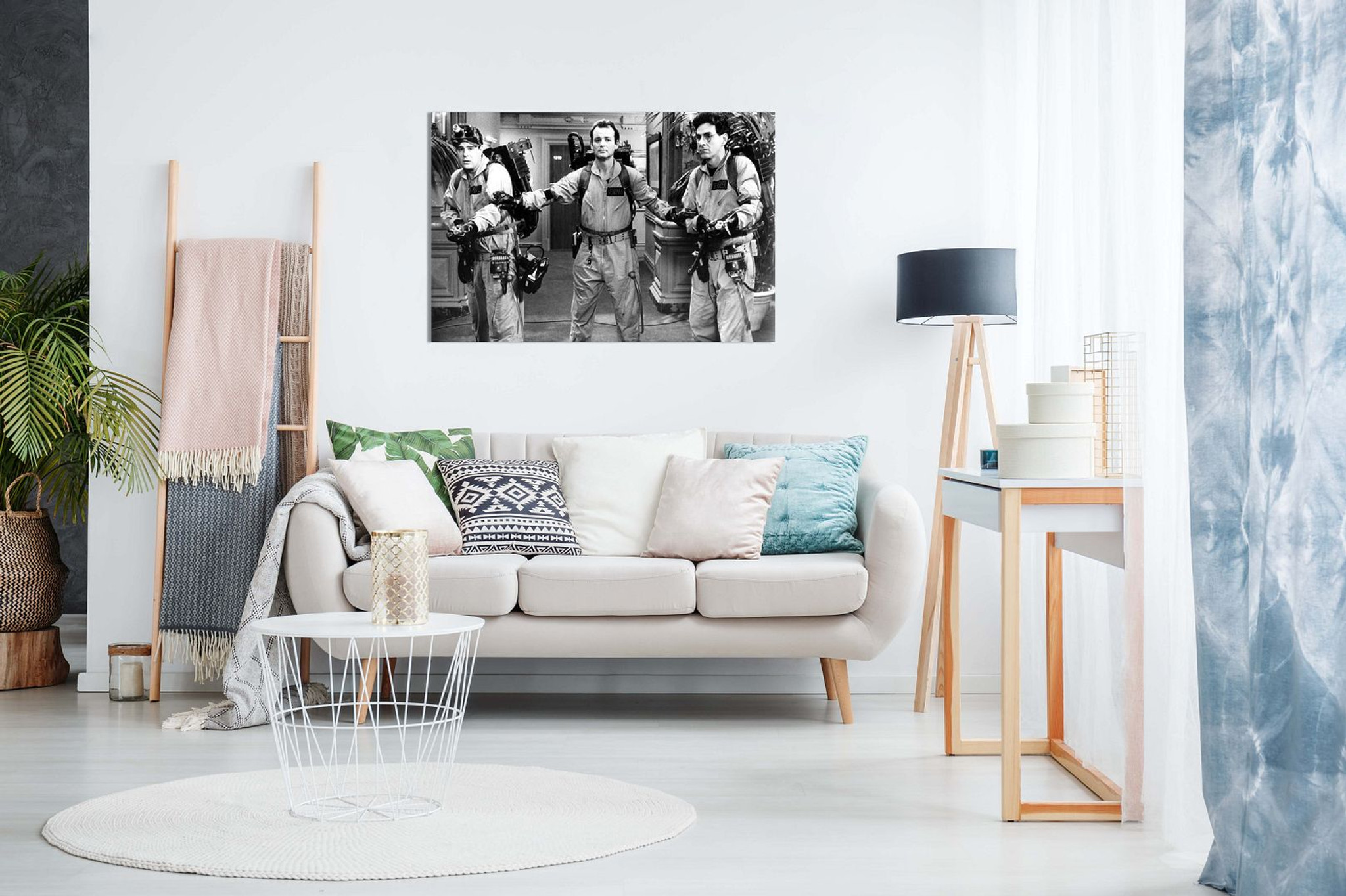 Black & White Ghost Busters Film Canvas
