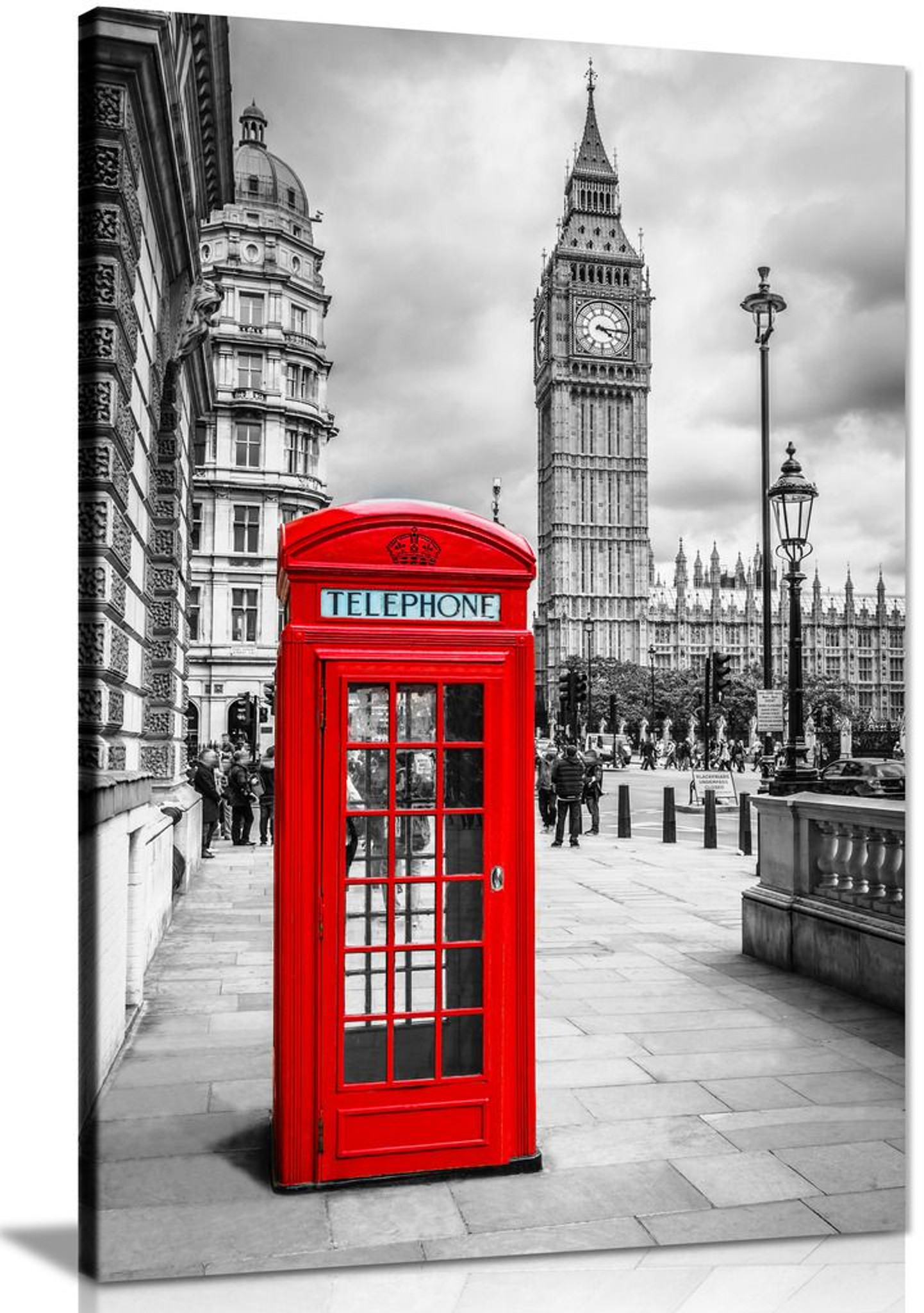 London Red Telephone Box Canvas