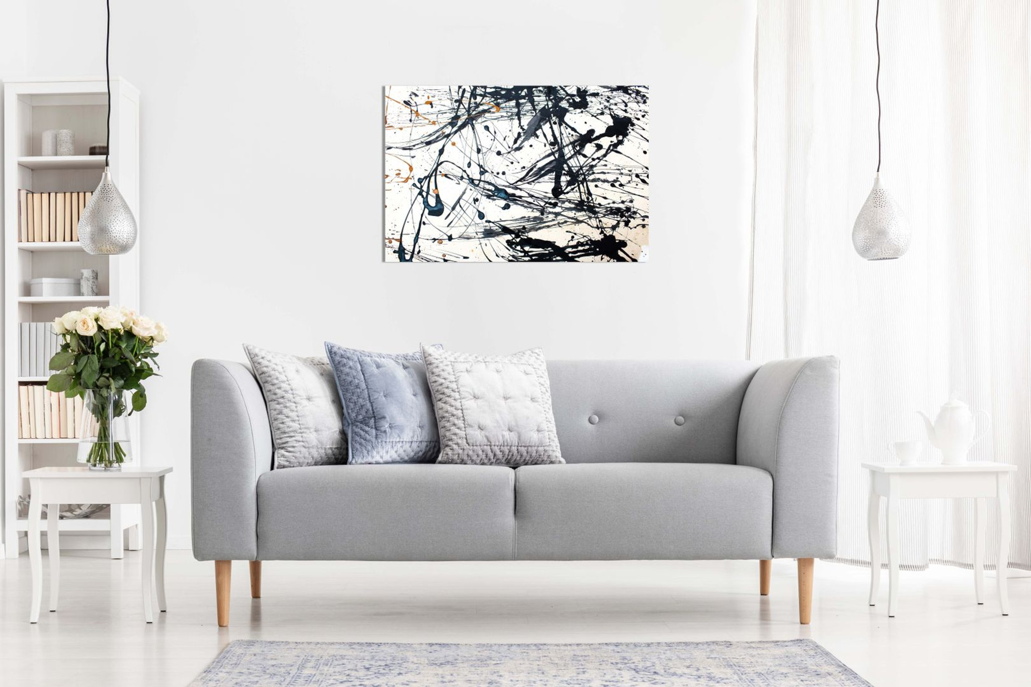 Abstract Modern Art Jackson Pollack Style Canvas