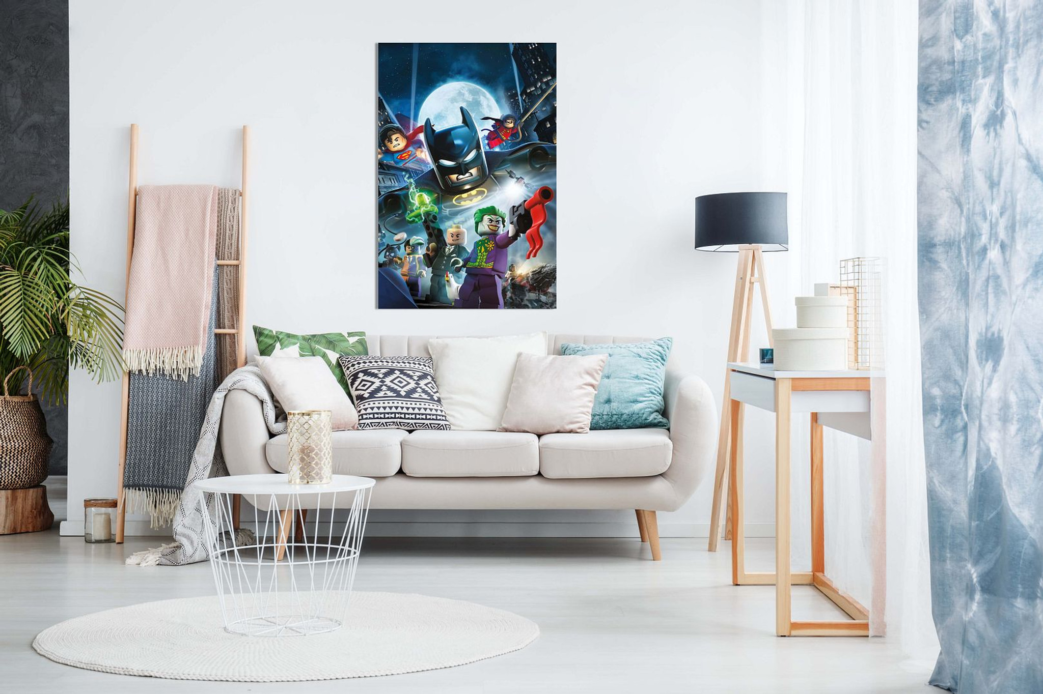 Lego Batman Superman Robin And Villains Kids Canvas