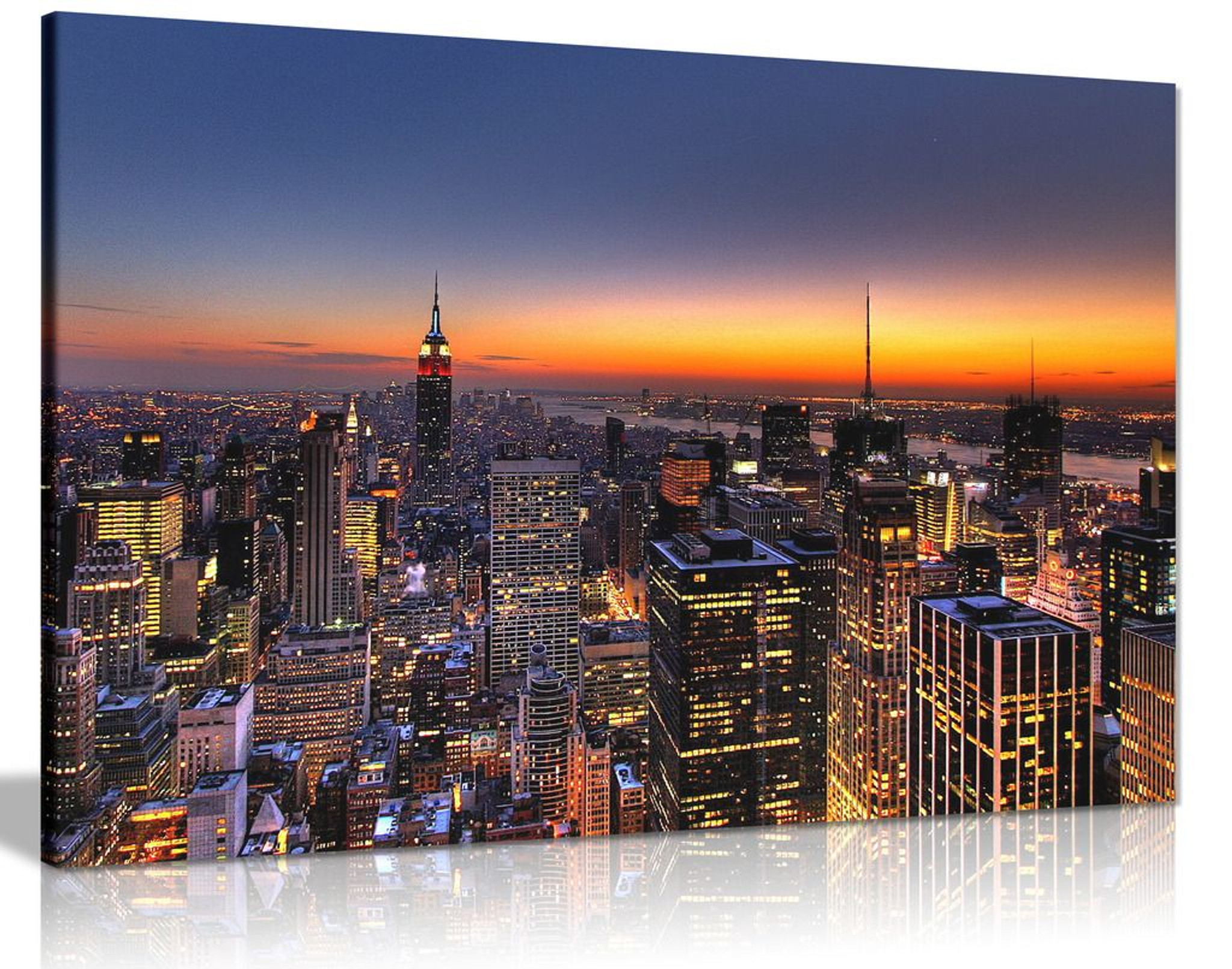 New York At Dusk Canvas