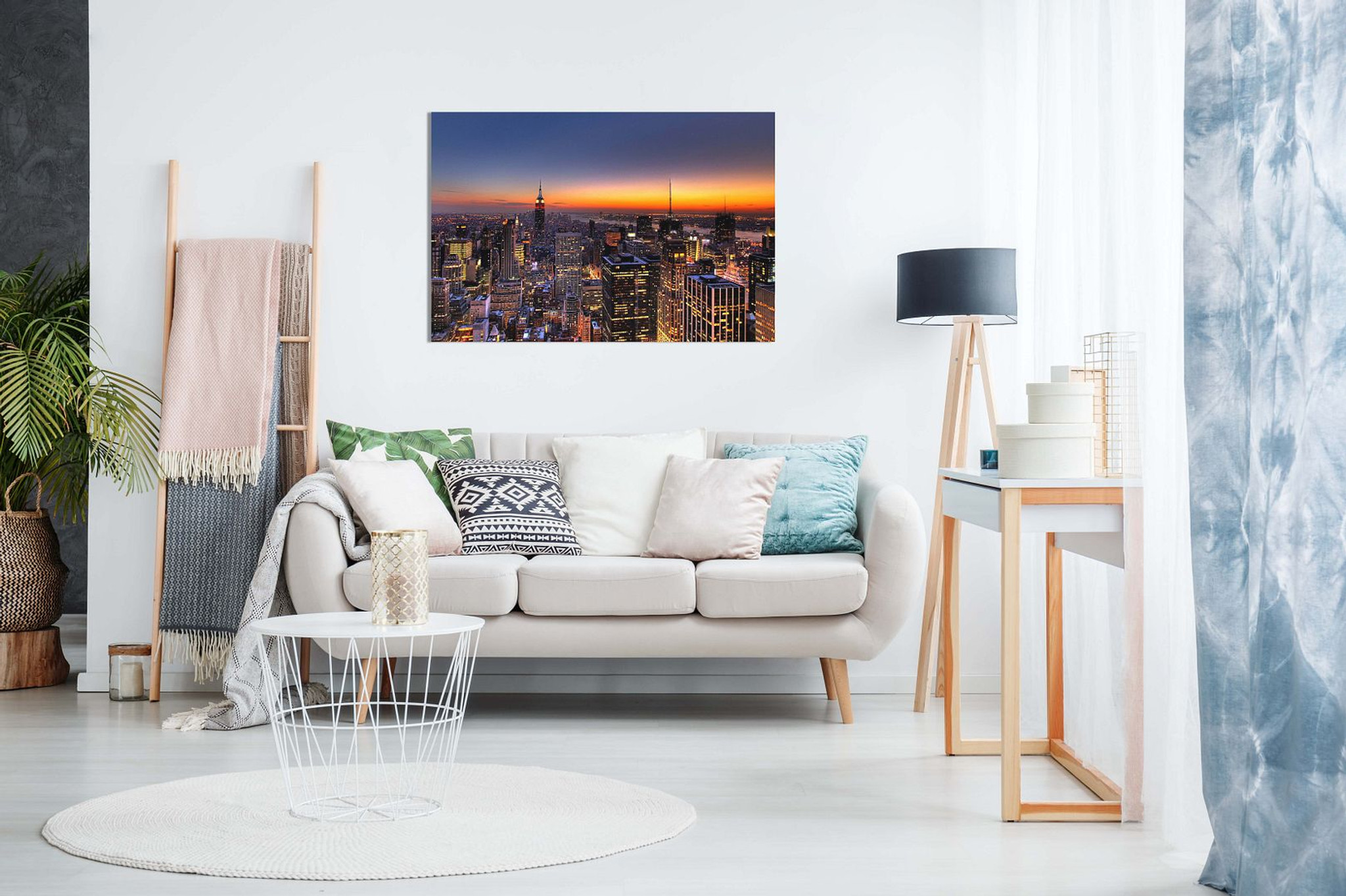 New York At Dusk Canvas