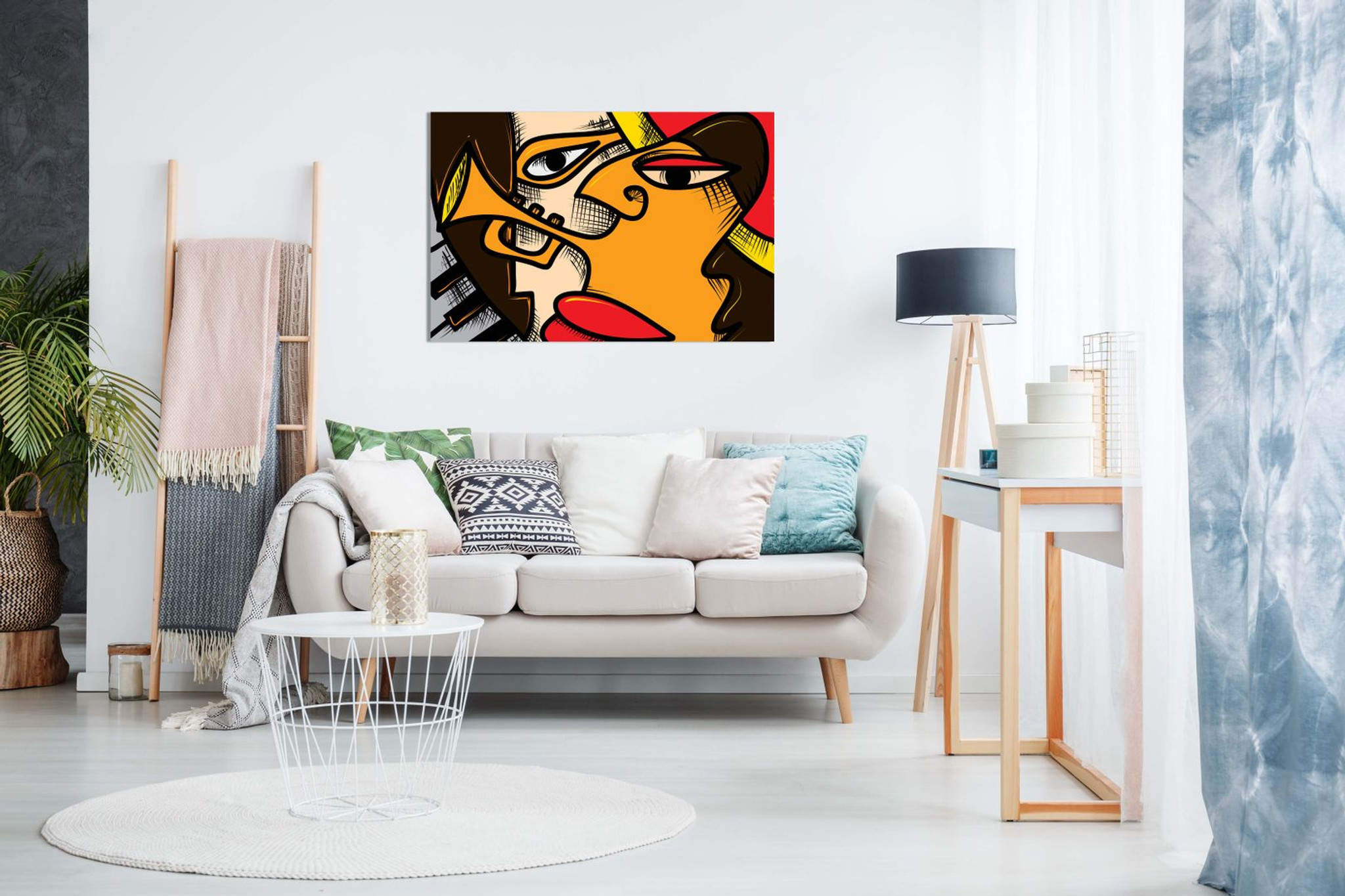 Abstract Jazz Art Music Cubism Canvas - Panther Print