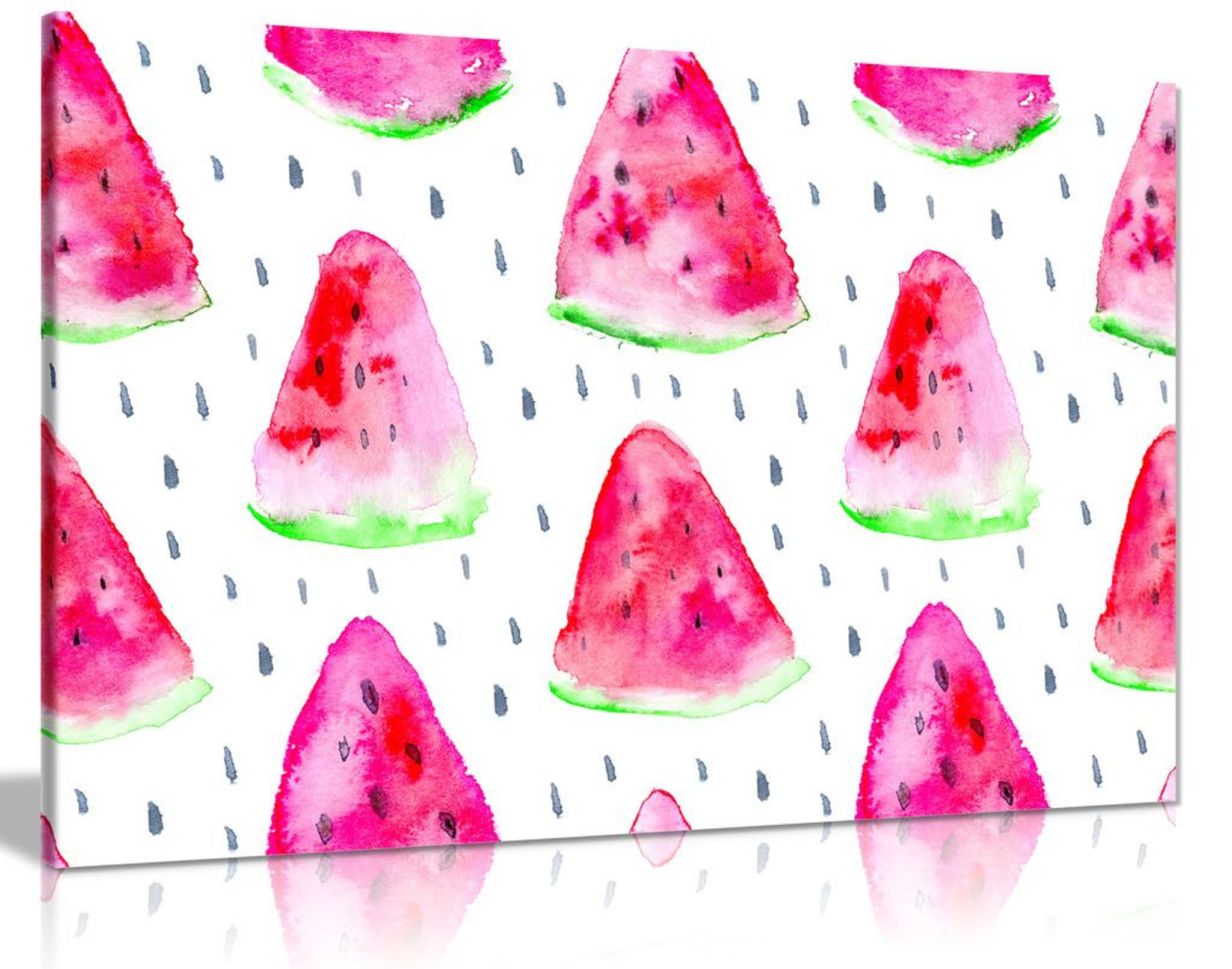 Modern Watermelon Pattern Canvas Wall Art Picture Print