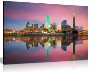 Dallas Texas Skyline Canvas Wall Art Picture Print Home Decor