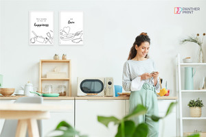 Kitchen Set of 2 A3 Posters This Kitchen is full of Happiness & Love