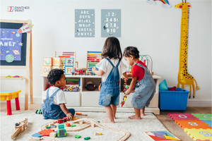 Educational Classroom Wall Poster Set of 2 A3 Winter Alphabet & Numbers 1-10